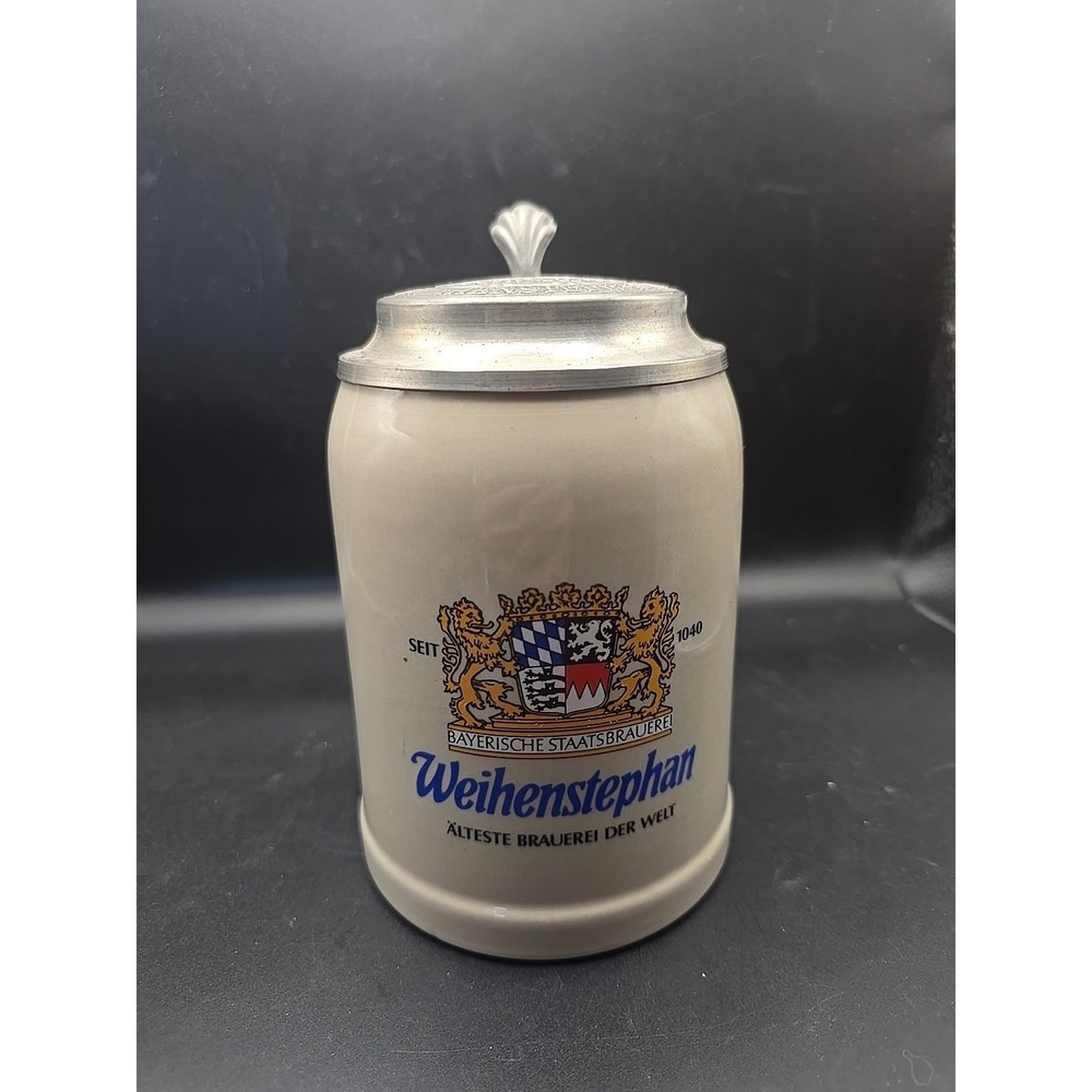 RARE! .25L Weihenstephan Beer Stein ~‎ Vintage Bavarian State Brewery